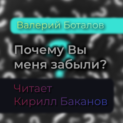 Слушайте бесплатные аудиокниги на русском языке | Audiobukva.ru | Боталов Валерий - Почему Вы меня забыли